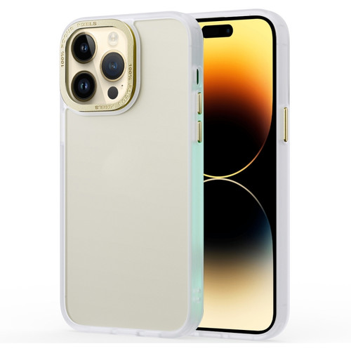 iPhone 14 Pro Gold Version Frosted Back Shockproof Phone Case - Gold