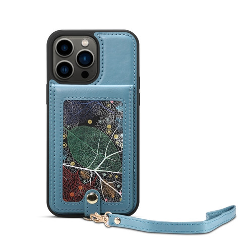 iPhone 14 Pro ESEBLE Star Series Lanyard Holder Card Slot Phone Case - Blue