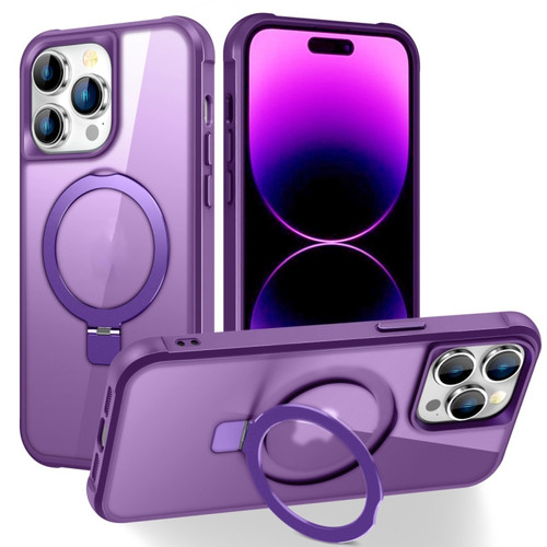 iPhone 14 Pro MagSafe Magnetic Holder Phone Case - Purple