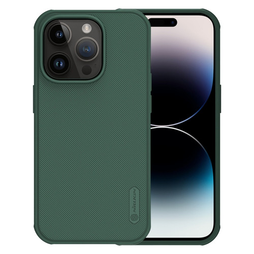 iPhone 14 Pro NILLKIN Frosted Shield Pro PC + TPU Phone Case - Green