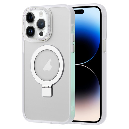 iPhone 14 Pro Skin Feel MagSafe Magnetic Holder Phone Case - Matte White