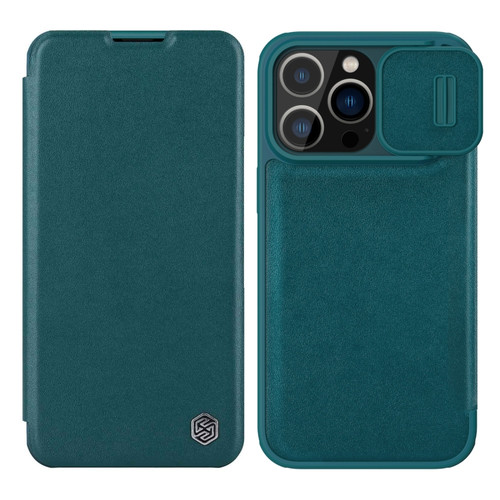 iPhone 14 Pro NILLKIN QIN Series Pro Leather Phone Case - Green