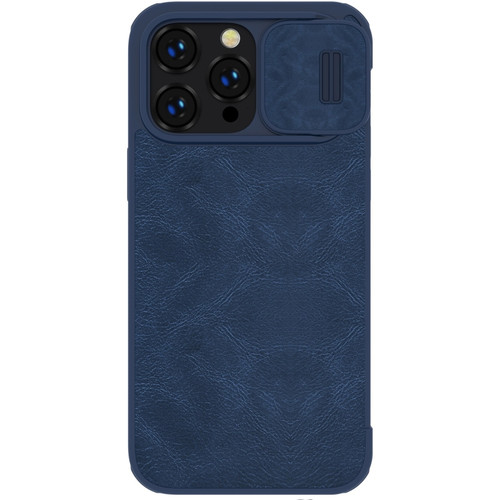 iPhone 14 Pro NILLKIN QIN Series Pro Crazy Horse Texture Leather Case - Blue