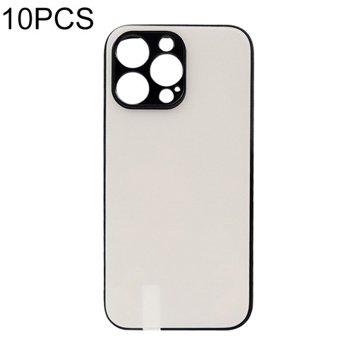 iPhone 14 Pro 10pcs Thermal Transfer Glass Phone Case - Black
