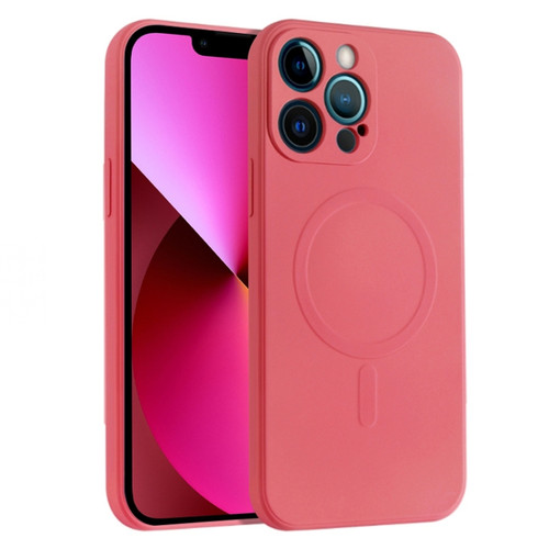 iPhone 14 Liquid Silicone Full Coverage Magsafe Phone Case  - Red