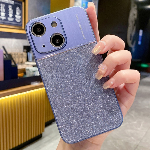 iPhone 14 Magsafe Magnetic Metallic Glitter Powder Shockproof Phone Case - Blue