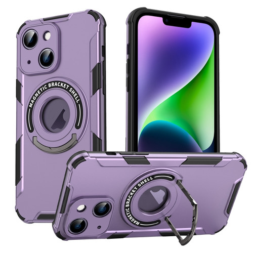 iPhone 14 MagSafe Magnetic Holder Phone Case - Purple