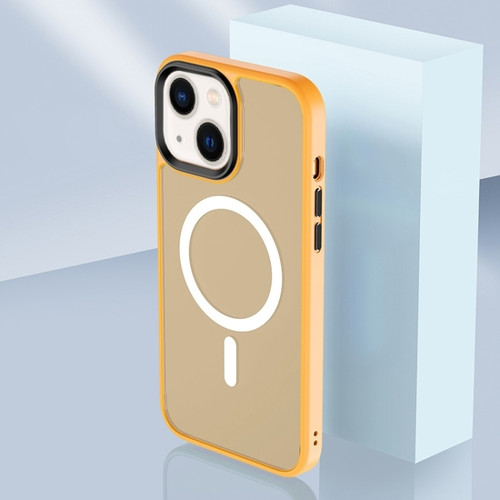 iPhone 14 Skin Feel TPU + Frosted PC MagSafe Phone Case  - Orange