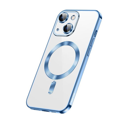 iPhone 14 SULADA Plating TPU Shockproof Phone Soft Case - Blue