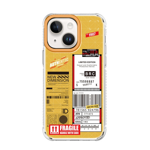 iPhone 14 Mutural Dual-side Laminating Printed TPU Phone Case - Yellow