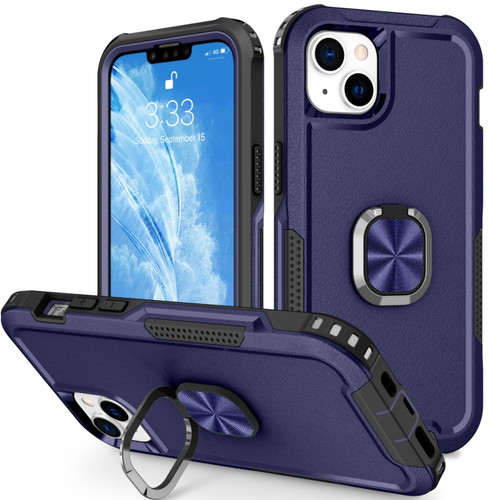 iPhone 14 Plus 3 in 1 Ring Holder Phone Case  - Navy Blue