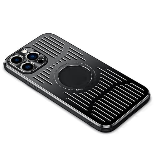 iPhone 14 Plus Aluminum Alloy Magsafe Magnetic Cooling Phone Case  - Black