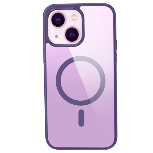 iPhone 14 Plus Crystal Clear Series Magsafe Magnetic Phone Case   - Purple