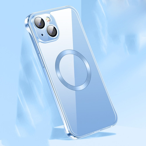iPhone 14 Plus Frameless Glass CD MagSafe Case  - Sierra Blue