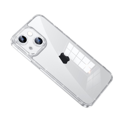 iPhone 14 Plus SULADA Glittery TPU + Tempered Glass Phone Case - Transparent