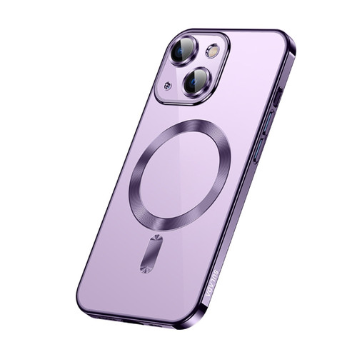 iPhone 14 Plus SULADA Plating TPU Shockproof Phone Soft Case - Purple