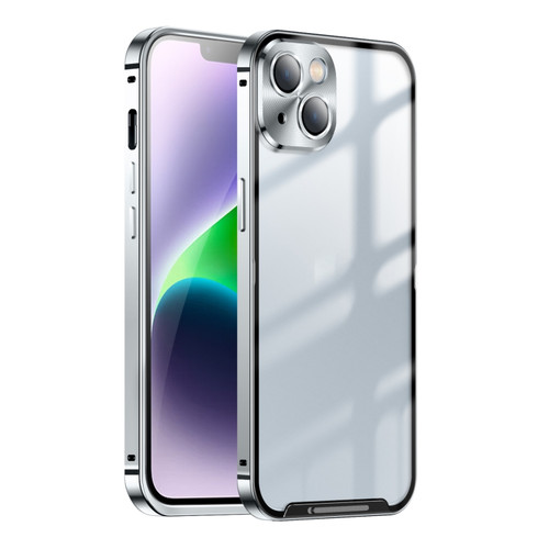 iPhone 14 Plus Frosted Metal Phone Case  - Silver