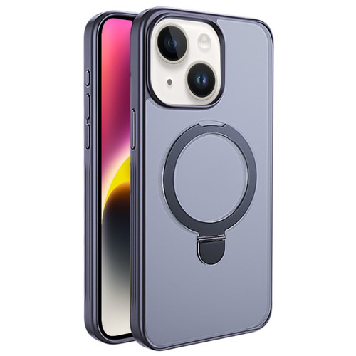 iPhone 14 Plus Multifunctional MagSafe Holder Phone Case - Grey