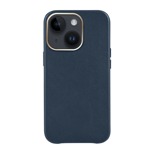 iPhone 14 Plus Mutural Mingdian Series PU + PC Full Coverage Shockproof Case - Blue