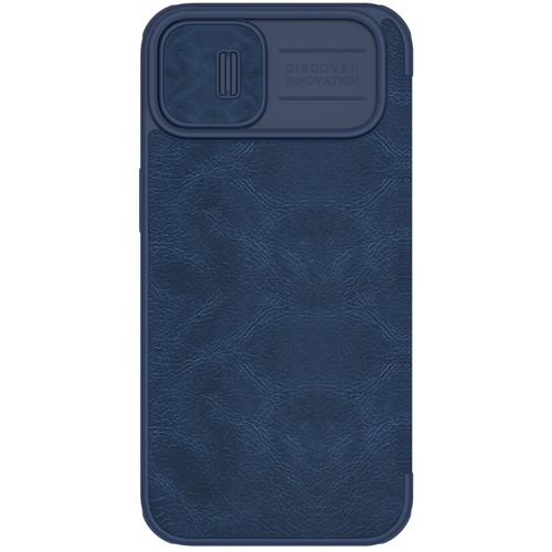 iPhone 14 Plus  NILLKIN QIN Series Pro Crazy Horse Texture Leather Case - Blue
