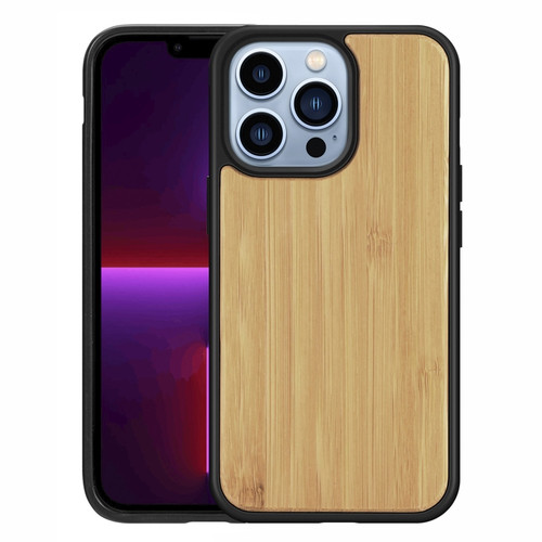 iPhone 13 Pro Max Wood Veneer TPU Shockproof Phone Case  - Bamboo