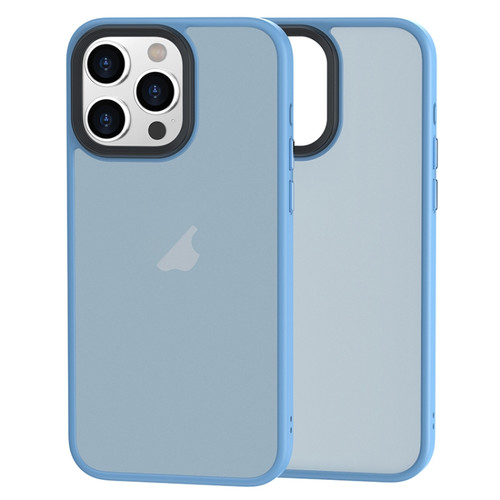 iPhone 13 Pro Max Brilliant Series Micro-frosted Anti-fingerprint PC Phone Case - Blue
