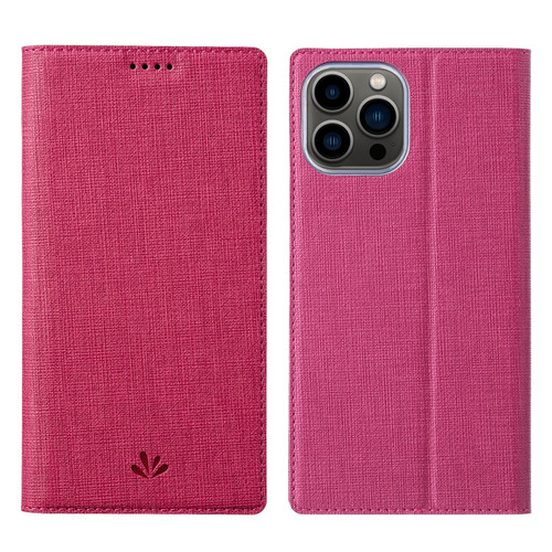 iPhone 13 Pro Max ViLi DMX Series Shockproof Magsafe Magnetic Horizontal Flip Leather Phone Case  - Rose Red