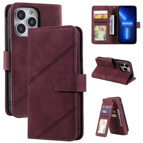 iPhone 13 Pro Max Skin Feel Horizontal Flip Leather Phone Case  - Red