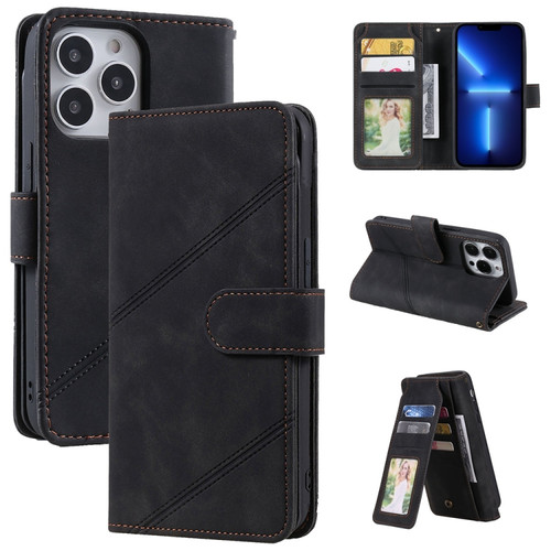 iPhone 13 Pro Max Skin Feel Horizontal Flip Leather Phone Case  - Black