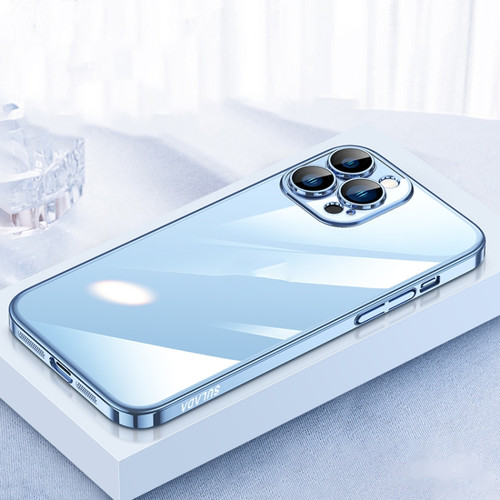 iPhone 13 Pro Max SULADA JINGJIA Series Lens Protector PC Phone Case  - Blue
