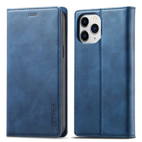 iPhone 13 Pro Max LC.IMEEKE Strong Magnetic PU + Matte TPU Horizontal Flip Leather Case with Holder & Card Slots & Wallet iPhone 13 Pro - Blue