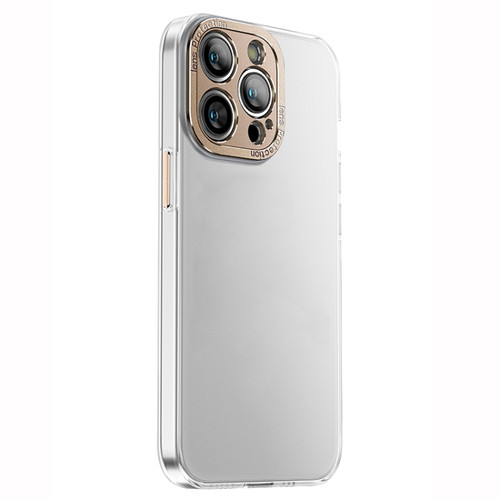 iPhone 13 Pro Max PC Crystal Clear Frosted Phone Case - Gold