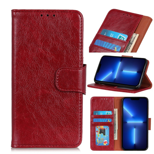 iPhone 13 Pro Max Nappa Texture Horizontal Flip Leather Case with Holder & Card Slots & Wallet  - Red