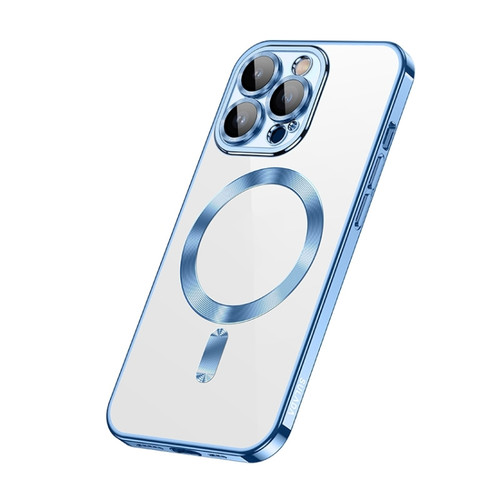 iPhone 13 Pro Max SULADA Plating TPU Shockproof Phone Soft Case - Blue