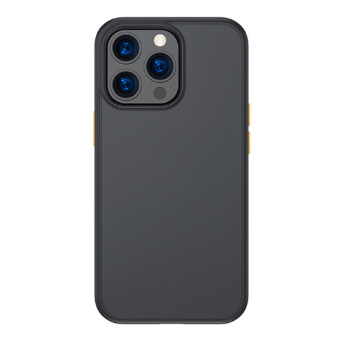 iPhone 13 TOTUDESIGN AA-178 Gingle Series Translucent Matte PC + TPU Phone Case Pro Max - Black