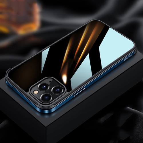 iPhone 13 Pro Max SULADA Metal Frame + Nano Glass + TPU Phone Case  - Dark Blue