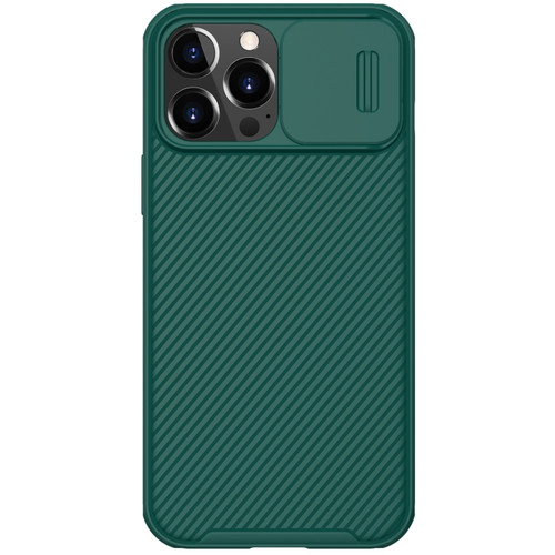 iPhone 13 Pro Max NILLKIN Black Mirror Pro Series Camshield Full Coverage Dust-proof Scratch Resistant Phone Case  - Green