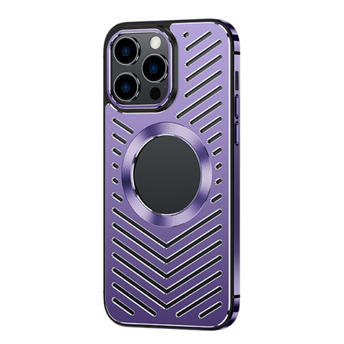 iPhone 13 Pro Max MagSafe Magnetic Metal Cooling Phone Case - Purple