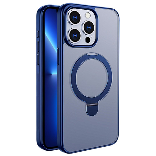 iPhone 13 Pro Max Multifunctional MagSafe Holder Phone Case - Blue
