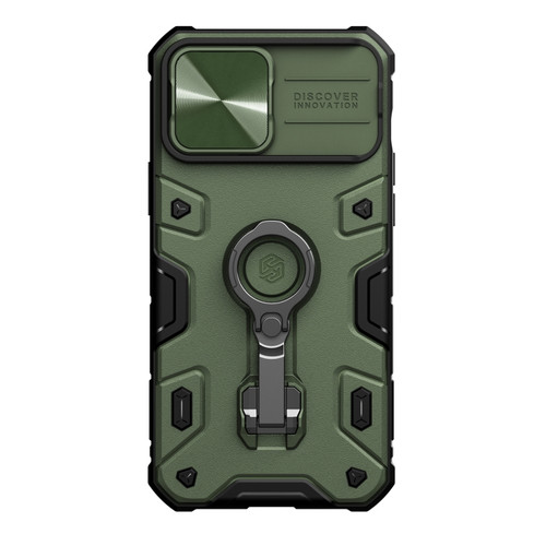 iPhone 13 Pro Max NILLKIN CamShield Armor Pro Phone Case with Ring Holder  - Green