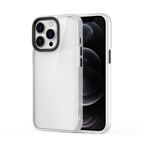 iPhone 13 Pro Ming Shield Hybrid Frosted Transparent PC + TPU Scratchproof Shockproof Case  - Transparent