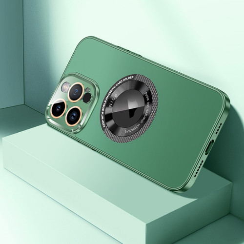iPhone 13 Pro CD Texture MagSafe Magnetic Phone Case - Dark Green