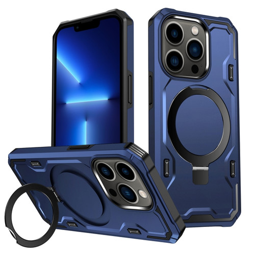 iPhone 13 Pro Patronus MagSafe Magnetic Holder Phone Case - Navy Blue