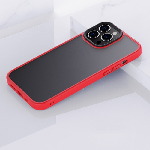 iPhone 13 Pro Frosted Back Shockproof Phone Case  - Red