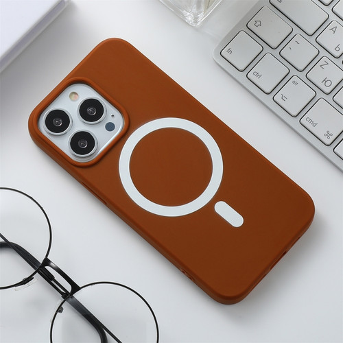 iPhone 13 Pro Silicone Magsafe Phone Case  - Brown