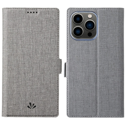iPhone 13 Pro ViLi K Series Dual-side Buckle Magsafe Leather Phone Case  - Grey