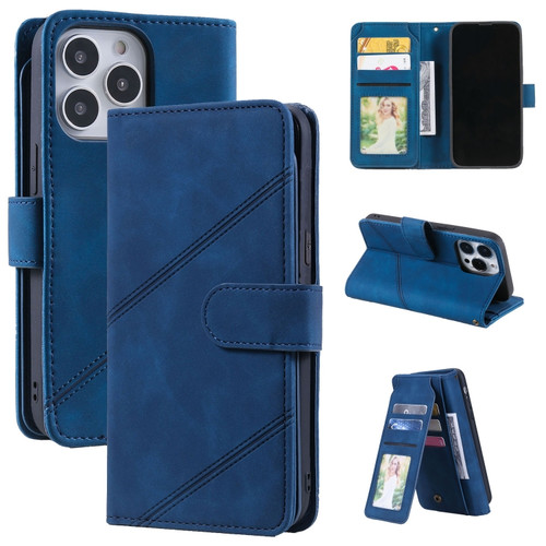 iPhone 13 Pro Skin Feel Horizontal Flip Leather Phone Case  - Blue