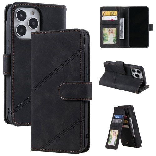 iPhone 13 Pro Skin Feel Horizontal Flip Leather Phone Case  - Black
