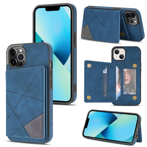 iPhone 13 Pro Line Card Holder Phone Case  - Blue