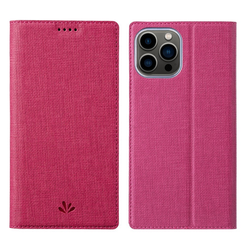 iPhone 13 Pro ViLi DMX Series Shockproof Magsafe Magnetic Horizontal Flip Leather Phone Case  - Rose Red